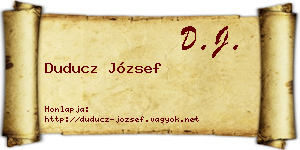 Duducz József névjegykártya